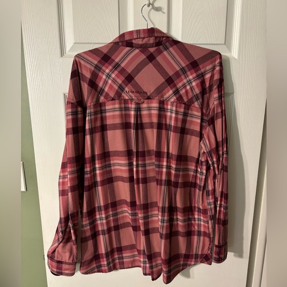 Legendary Whitetails Women’s Plaid Button Down Shirt in Red and Pink - Picture 3 of 4